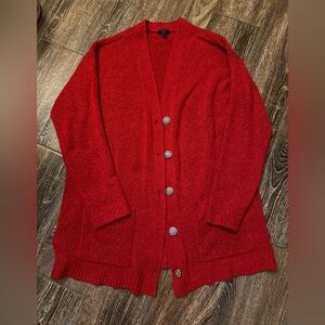 Talbots Vibrant Red Cardigan Sweater